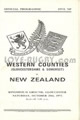 Western Counties v New Zealand 1972 rugby  Programmes